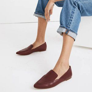 Madewell Frances Skimmer in Leather, sold out, in Pinot Noir